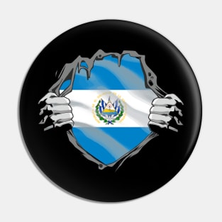 Proud El Salvador Flag, El Salvador gift heritage, Salvadorian girl Boy Friend Salvadoreño Pin