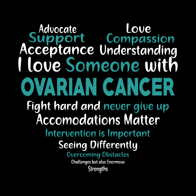 Ovarian Cancer Awareness Support Heart Warrior by mateobarkley67