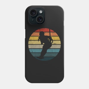 Gymnastic Rings Silhouette On A Distressed Retro Sunset product Phone Case