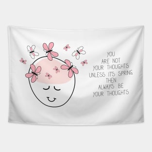 Creative concept of positive thinking in the spring Tapestry