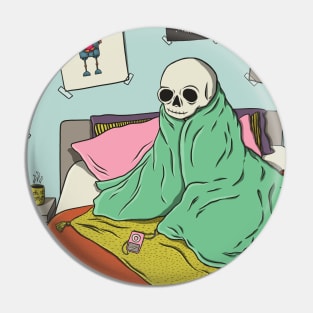 Cozy Skeleton Pin