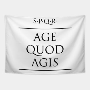 Latin quote Age quod agis Tapestry