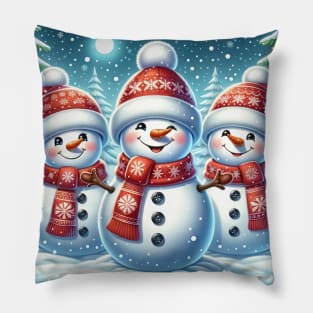 Christmas Snowmen Pillow