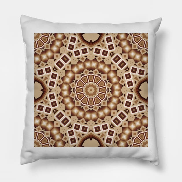 Earthy Tones Mandala Pillow by justrachna