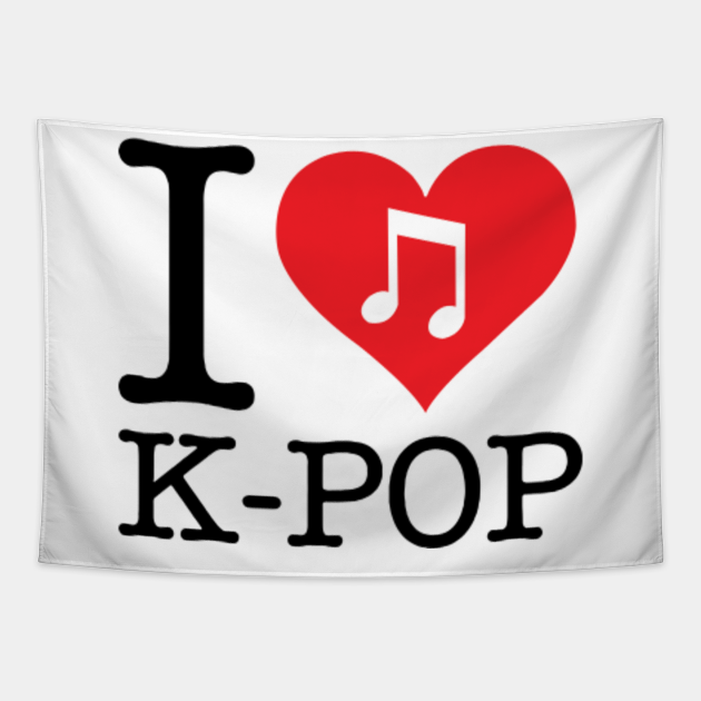 I Love Kpop Badge - I Love Kpop Badge - Tapestry | TeePublic