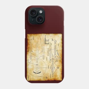 Parchment Showing U.S.S. Ascension Dreadnought Phone Case