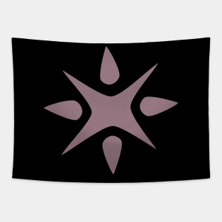 Large Geometric abstract snowflake in mauve Tapestry