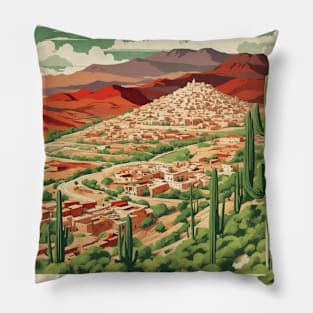 Pinos Zacatecas Mexico Vintage Tourism Travel Pillow