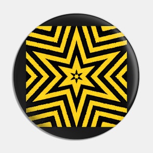 HIGHLY Visible Yellow and Black Line Kaleidoscope pattern (Seamless) 8 Pin