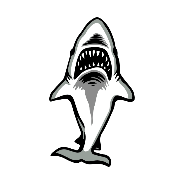 Great White Shark Mouth Teeth Logo by AnotherOne