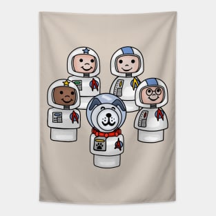 Little Astronauts and Space Dog Tapestry