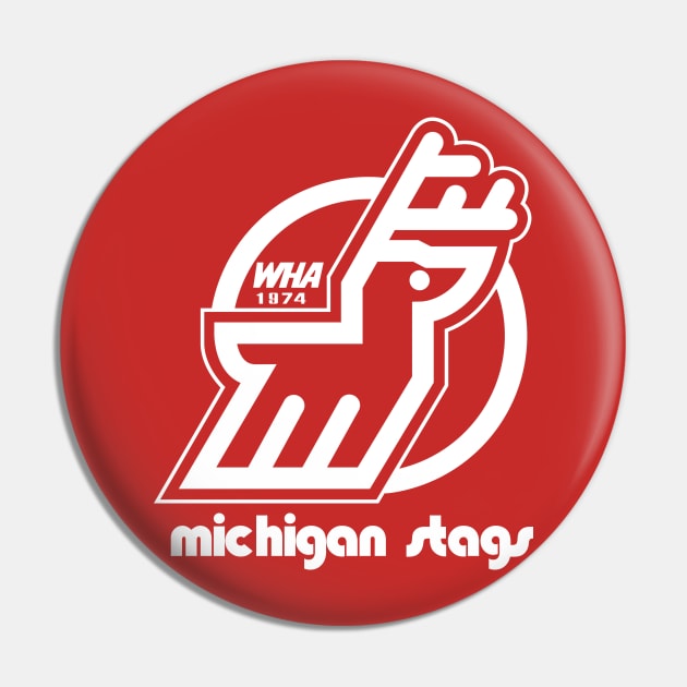 DEFUNCT - Michigan Stags Hockey Pin by LocalZonly