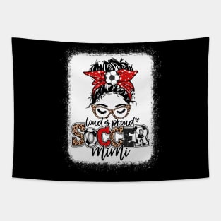 Soccer Mom Leopard Shirt Loud And Proud Soccer Mom Tapestry