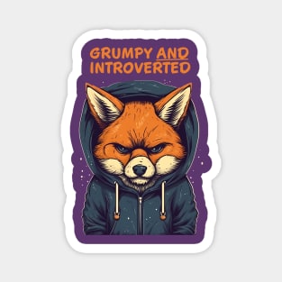 Mr. Introverted Grumpy Fox Magnet