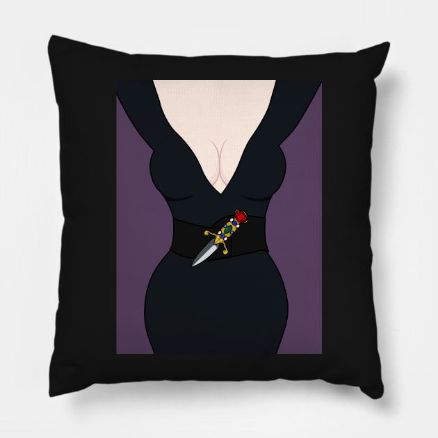 Elvira Cotume Pillow by Jakmalone