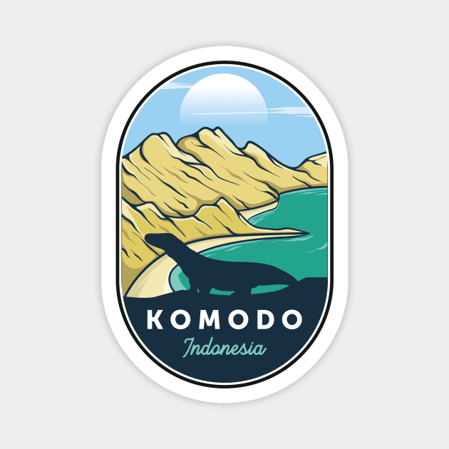 komodo island Magnet by Mark Studio