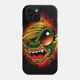 monkey warrior green Phone Case