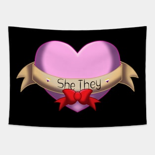 She they pronouns heart Tapestry