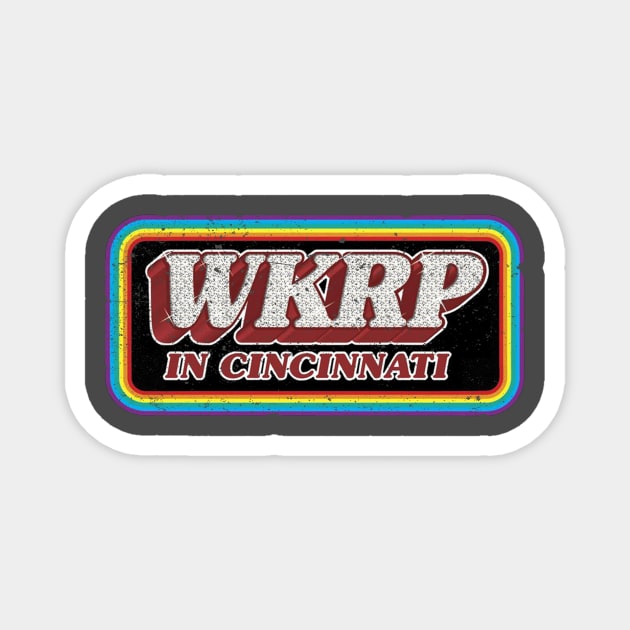 WKRP distressed retro Magnet by DavidLoblaw