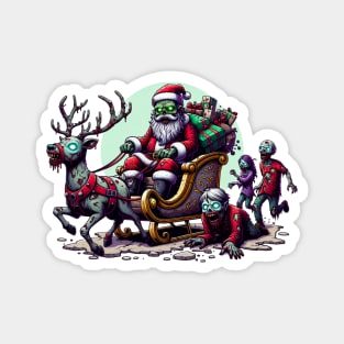 Zombie Santa Christmas Magnet