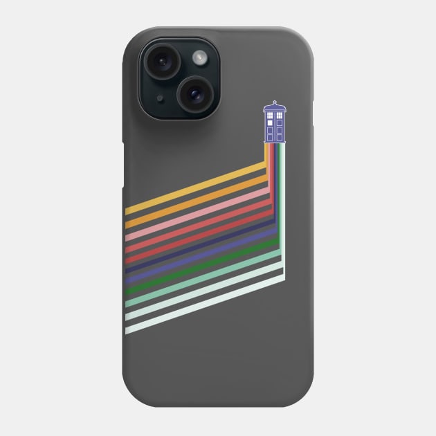 13th Doctor Retro Diagonal Stripes Phone Case by freeves