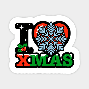 I heart snow flake xmas Magnet