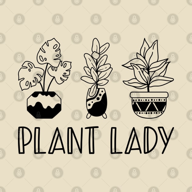 Plant Lady - Potted Plants by Whimsical Frank