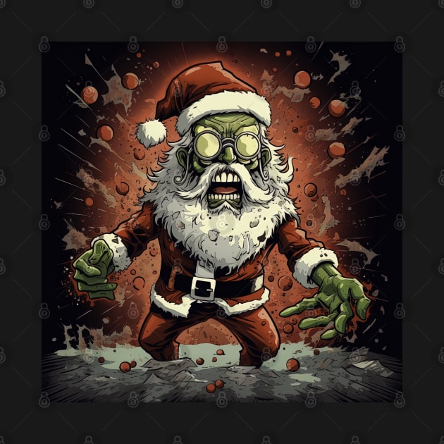 green zombie Santa Claus by Maverick Media