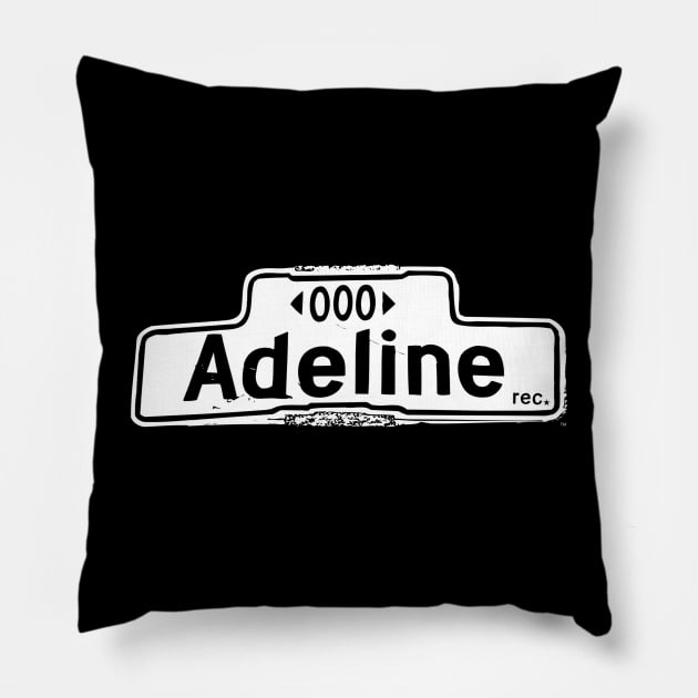 Adeline Records [Defunct Record Label] Pillow by Defunct Logo Series