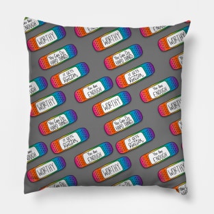 Rainbow Self Care Affirmations Pillow