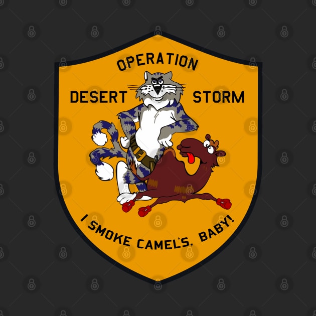 F-14 Tomcat - Op Desert Storm - I Smoke Camels, Baby! - Clean Style by TomcatGypsy