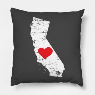 <3 California State Map Gift T Shirt for Men Women and Kids Pillow