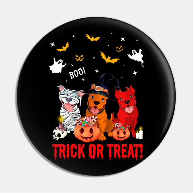 Trick Or Treat Pitbull Dog Halloween Gift Trick Or Treat Pitbull Dog