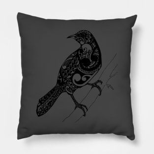 Flying Bird Vector , Screen Print, Graphic Tee Pillow