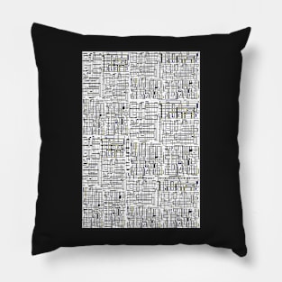 Electronic Scribbles Pillow