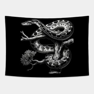 19th-Century Inspired Anaconda in Arboreal Majesty Tapestry