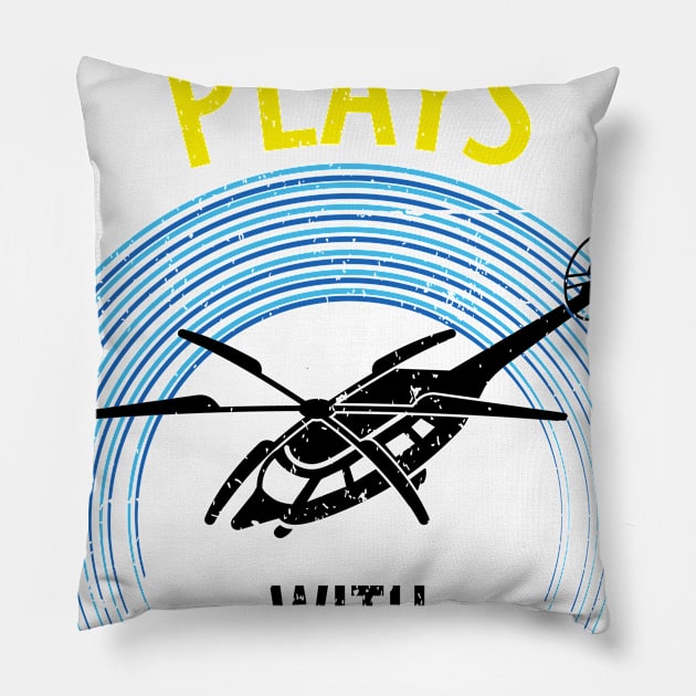 Helicopter Pilot Pillow by Johnny_Sk3tch