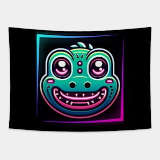 glitch gator art Tapestry