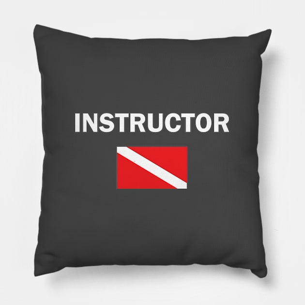 SCUBA DIVING INSTRUCTOR Pillow by WAADESIGN