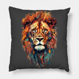 Lion Head abstract painting Pillow