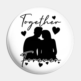 Couple Silhouette Pin