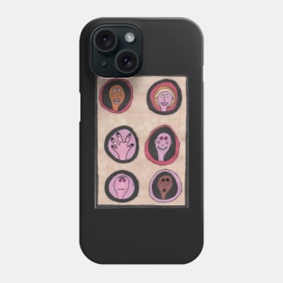 Five Faces and a Hand Phone Case