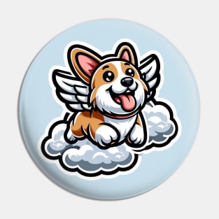 corgi angel Pin