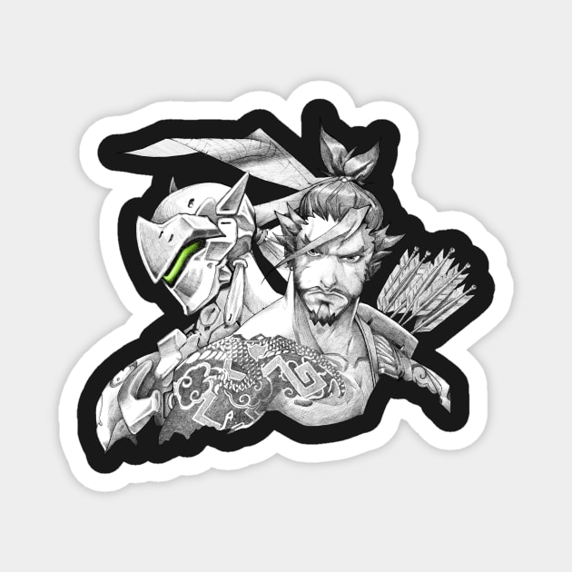 Genji & Hanzo Magnet by Danion