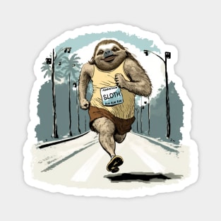 Sloth Running Magnet