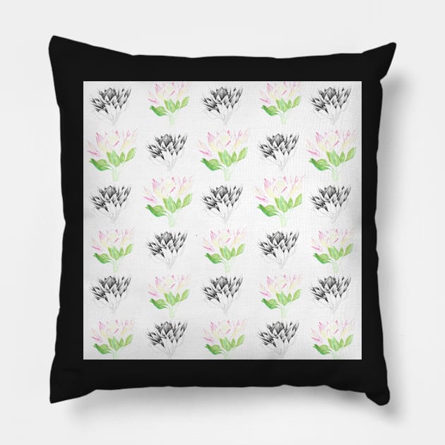 King Protea Pillow by Nellene