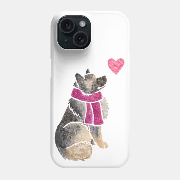 Watercolour Keeshond Phone Case by animalartbyjess