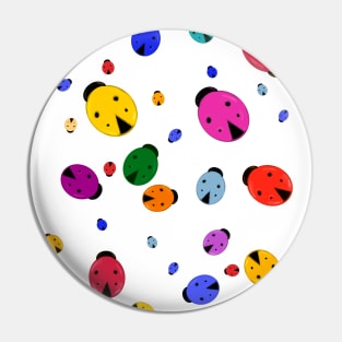 Fun bright ladybug pattern Pin