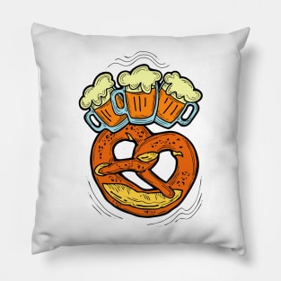 Oktoberfest traditional German beer festival for drinking friends. Pillow