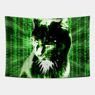 Matrix cat Tapestry